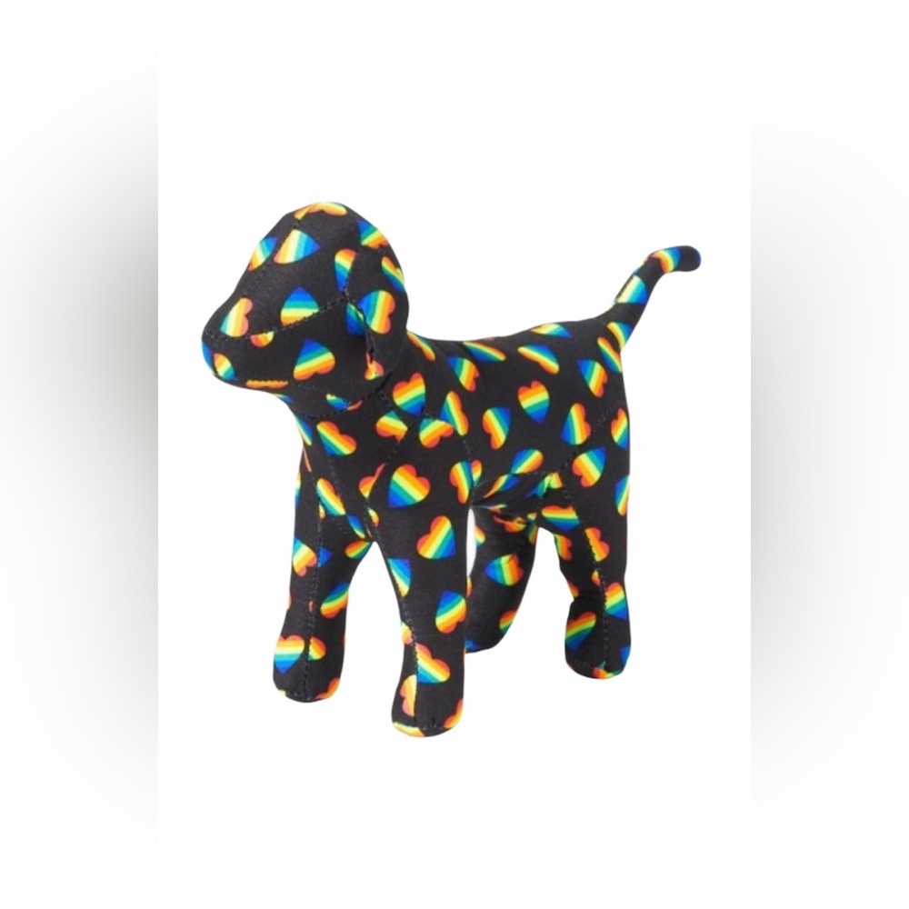 PINK Rainbow Heart Pride Dog Plush